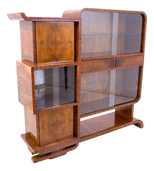 Art Deco Display Cabinet, Poland, 1930s