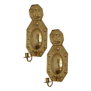 Baroque Swedish Brass Sconces, Set of 2 For Sale