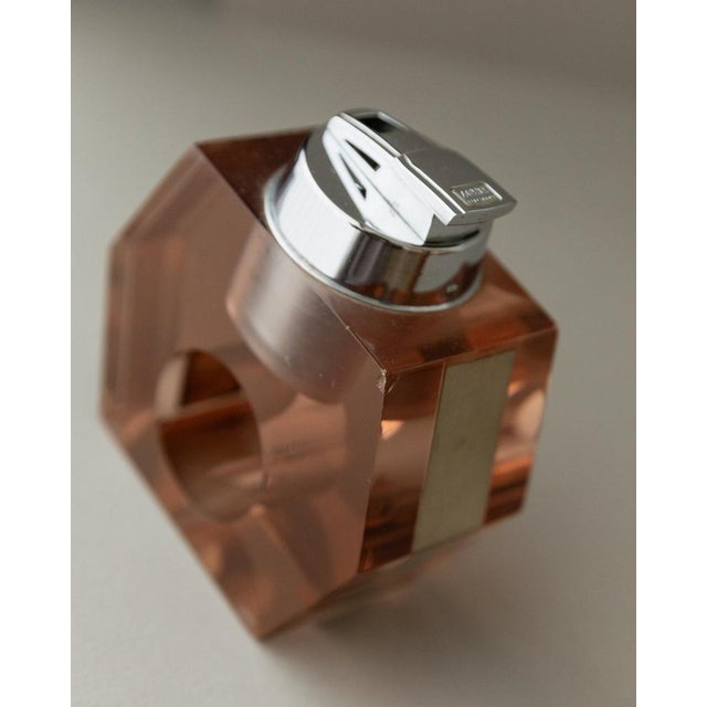 Vintage Acrylic Glass Table Lighter by Astrolite For Sale - Image 9 of 11