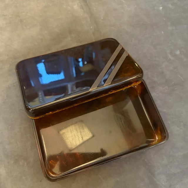 1970s 1970s Mid-Century Modern Faux Tortoiseshell Lucite Luxury Box Dior Home Style For Sale - Image 5 of 13
