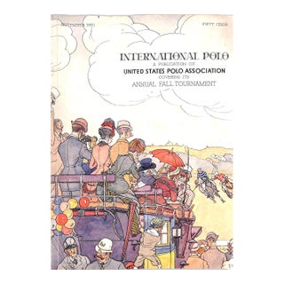 International Polo Covering Its Annual Fall Tournament September 1931 Program For Sale