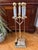 1980s Italian White Marble and Brass Fireplace Tools on Stand, Set of 5 For Sale - Image 6 of 9