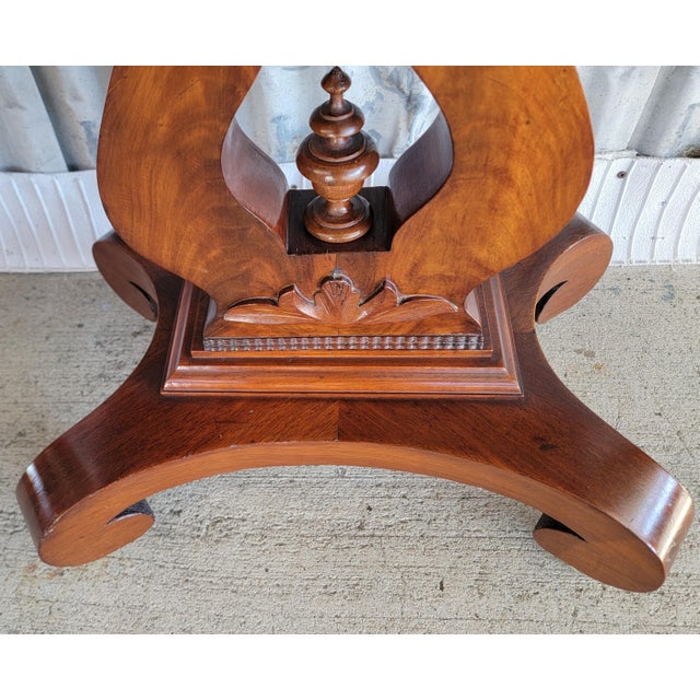 Traditional Empire Game / Card Table Flame Mahogany 19th Century For Sale - Image 3 of 14