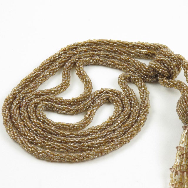 Art Deco Trio of Crystal Beads Curtain Tassel Tiebacks Retainers For Sale In Atlanta - Image 6 of 10