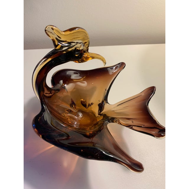 Mid 20th Century Vintage Murano Art Glass Swan Catchal For Sale In New York - Image 6 of 7
