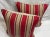 French Pair of Pillow Covers Made of a Vintage French Ticking Fabric Fragment For Sale - Image 3 of 8