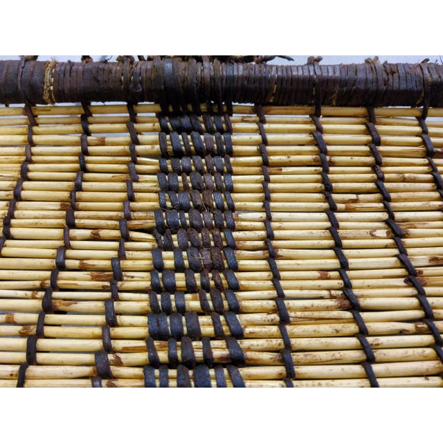 Brown Mauritanian Tuareg Berber Rug in Wood and Natural Leather, 1980s For Sale - Image 8 of 9