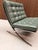 Bauhaus Barcelona Chair in Green Volo Leather by Ludwig Mies van der Rohe for Knoll Inc. / Knoll International, 2010s For Sale - Image 6 of 8