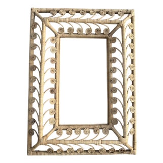 Vintage Rattan Wall Frame For Sale