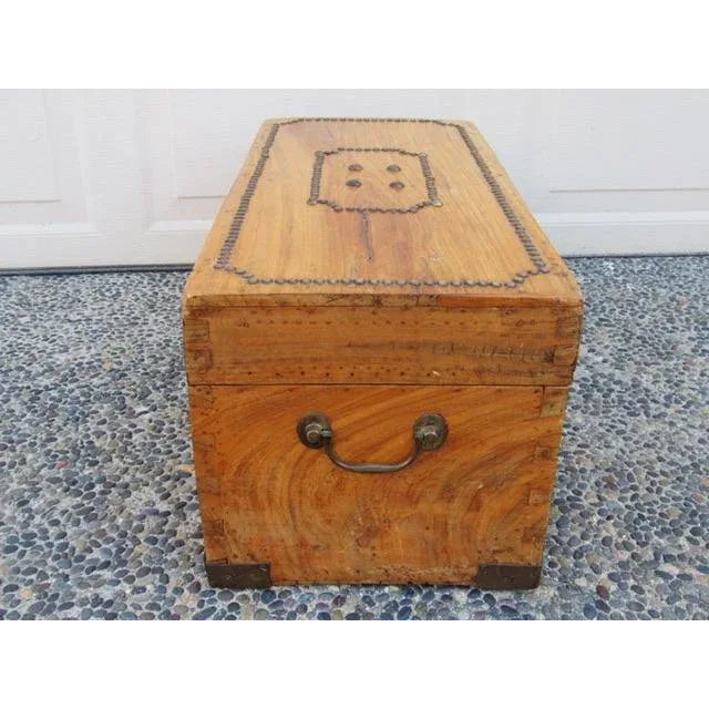 Late 19th Century Late 19th Century Small Scale Camphor Wood Trunk For Sale - Image 5 of 12