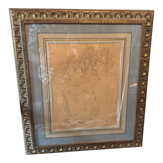 20th Century French Drawing by Cocteau For Sale