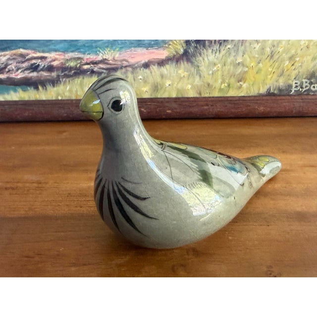 Gray Vintage Mexican Tonala Pottery Dove Bird For Sale - Image 8 of 10