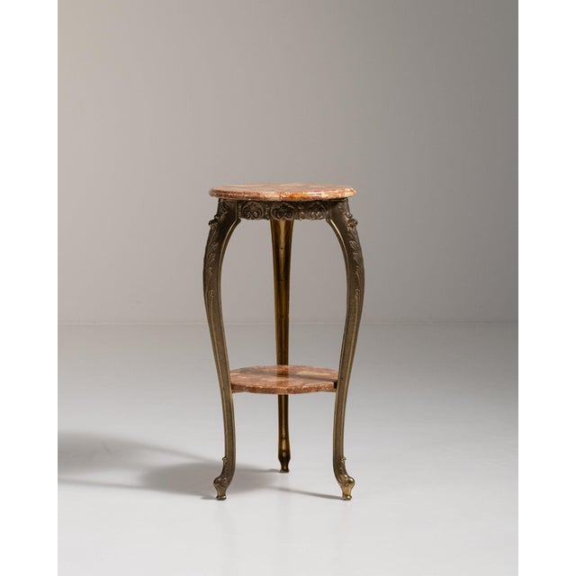 Black 1900-1909 France Deep Ebony Black Marble-Top Gueridon Table For Sale - Image 8 of 11