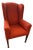 1900s Antique Woven Wool Wingback Chair For Sale