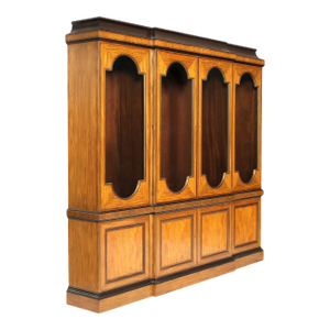 1950s Superb Quality Large Baker Campaign Satinwood Bookcase
