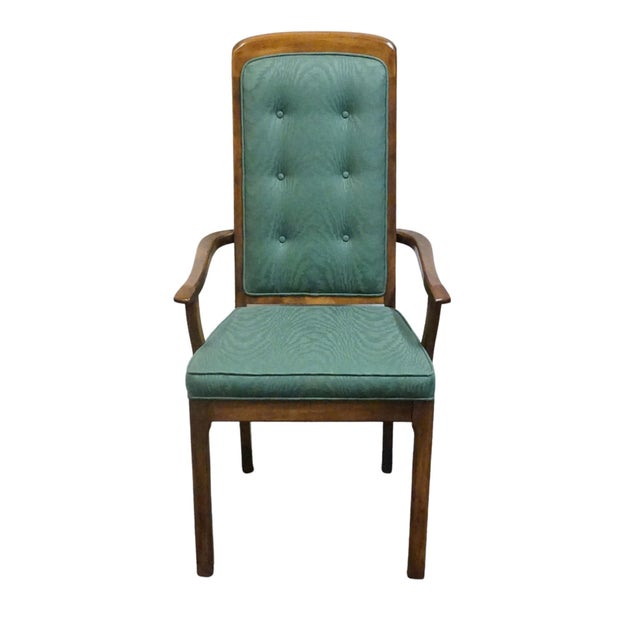 Mid-Century Modern Burlington House Solid Birch Mid Century Transitional Upholstered Dining Arm Chair For Sale - Image 3 of 10