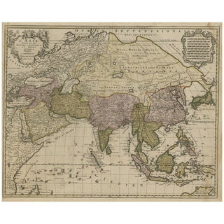 Large Antique Map of Asia, 1792 For Sale