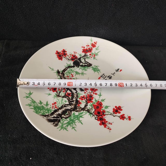 Chinese Ceramic Plate,Famille Rose Porcelain Plate Hand Painted Flowers and Birds Pattern For Sale - Image 10 of 10