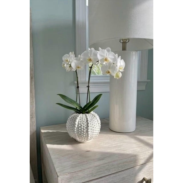 Vintage Coastal Ceramic Sea Urchin Bud Vase For Sale - Image 12 of 12