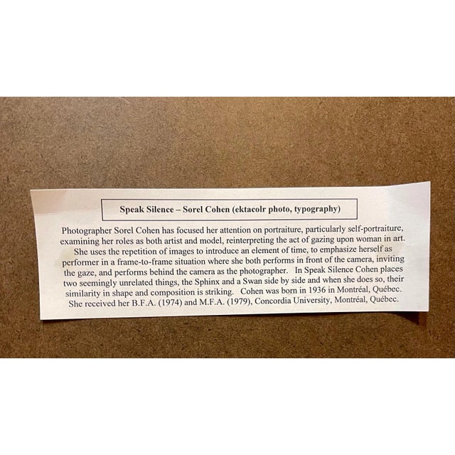 1970s Sorel Cohen Large Scale Color Photograph Ektacolor C Print Art Photo Typography Sorel Cohen 1978 For Sale - Image 5 of 12