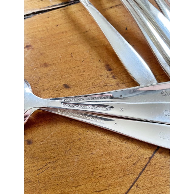 Art Deco Vintage Silver Union Pacific Railroad Citrus Spoons- Set of 10 For Sale - Image 3 of 4