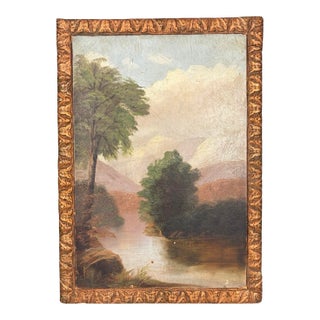 Early 20th Century American Oil on Board Landscape Painting For Sale