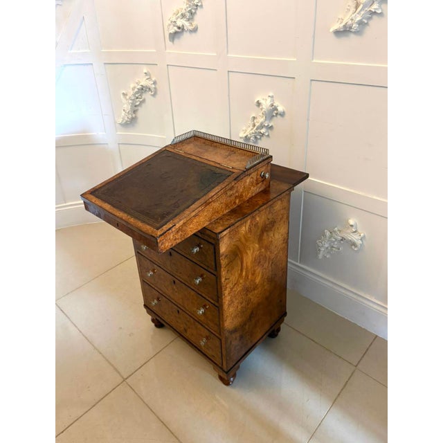 Antique George III Pollard Oak Davenport Desk with Slide and Turn Top, 1780s For Sale - Image 6 of 16