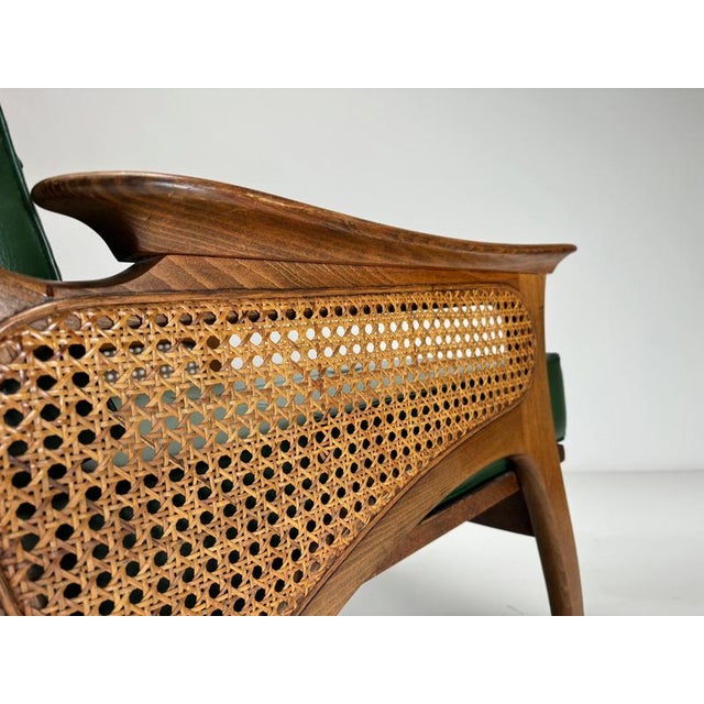 Mid-Century Modern Cane Rocking Chair, 1950s For Sale - Image 12 of 16