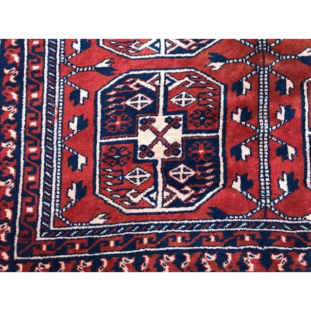 1980s Vintage Fine Turkmen Afghan Boukhara Design Rug For Sale - Image 5 of 16