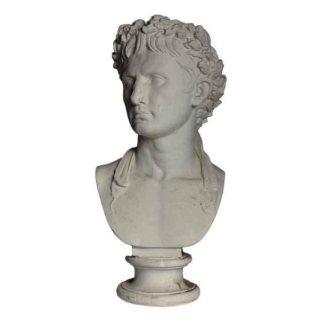 Plaster Bust of Emperor Augustus For Sale
