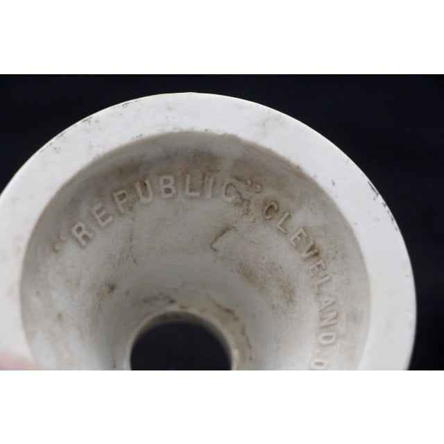 White Vintage 3.125 In. White Ceramic Tub Shower Plate Cover For Sale - Image 8 of 8