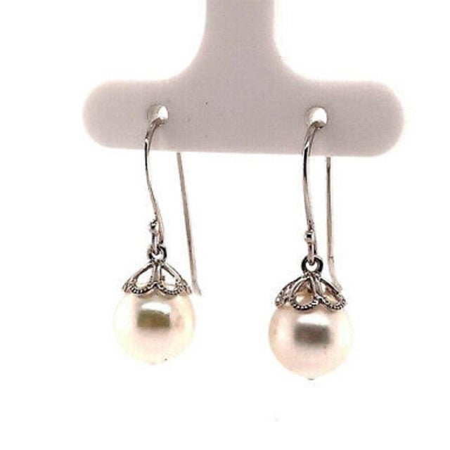 Akoya Pearl Earrings 14 Kt Yellow Gold Certified For Sale In New York - Image 6 of 13