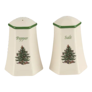 Spode Christmas Tree Hexagonal Salt and Pepper