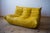1970s Yellow Dubai Leather Togo Sofa, 1970s, Set of 5 For Sale - Image 5 of 8
