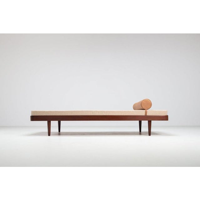 Mid-Century Daybed in Teak and Fabic, Denmark, 1960 For Sale - Image 4 of 12