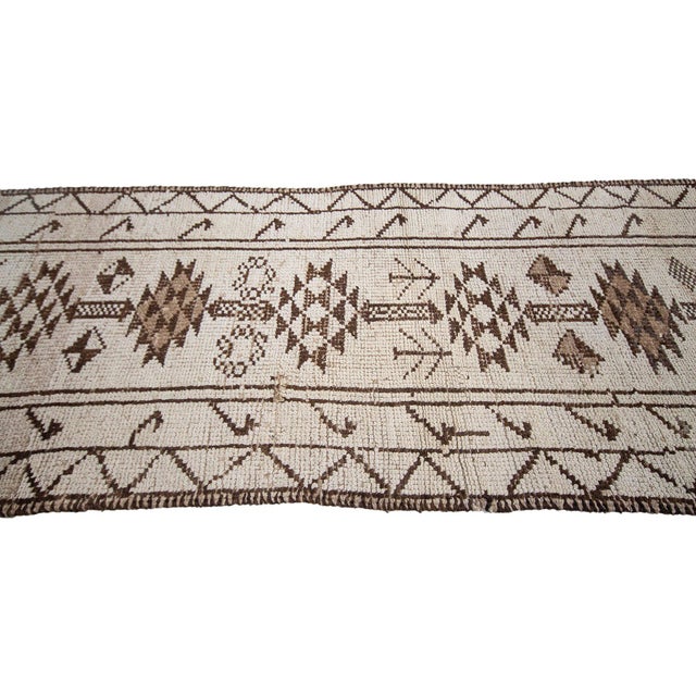 Vintage Neutral Wool Herki Runner | Chairish