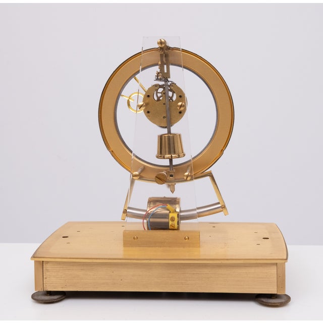 1950s Kundo Brass Electromagnetic Mantel Clock, Germany, 1950s For Sale - Image 5 of 13