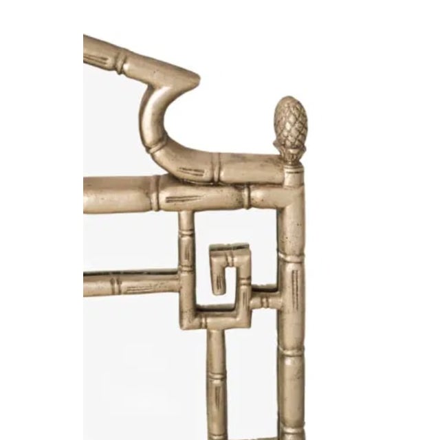 Thomas Chippendale Chippendale-Style Chinoiserie Silver Leaf Mirror For Sale - Image 4 of 8