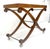 Brown Lift Top Two Tone Elegant X Shape Base Serving Cart Table on Wheels For Sale - Image 8 of 10