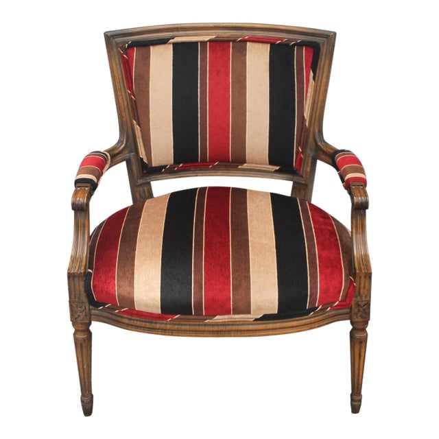 Vintage Modern Upholstered Occasional Armchair For Sale