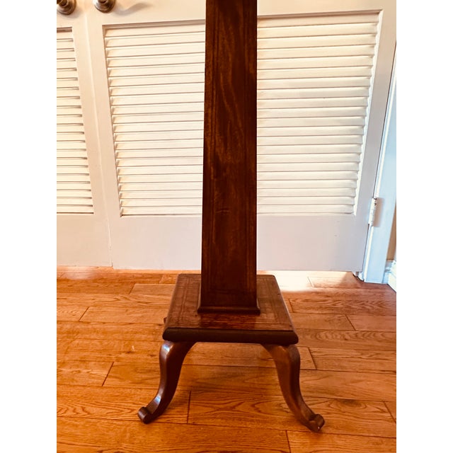 Vintage Mahogany Inlaid Plant Stand Edwardian Style For Sale - Image 11 of 11