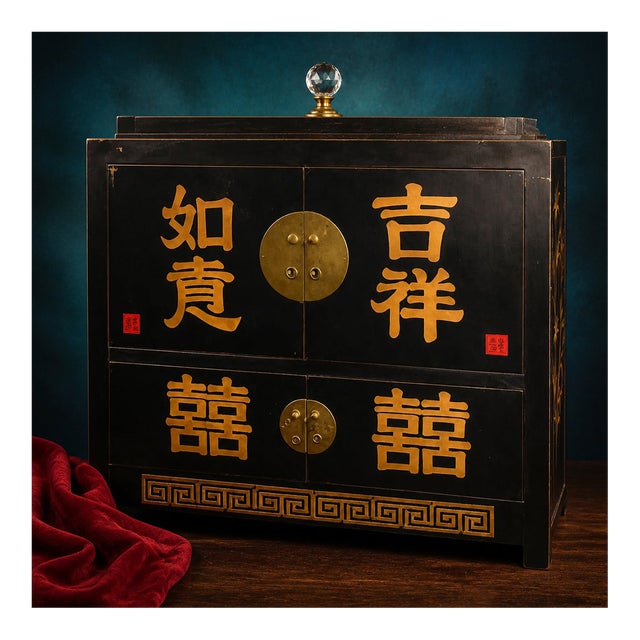Late 19th Century Chinese Happy Marriage Cabinet For Sale