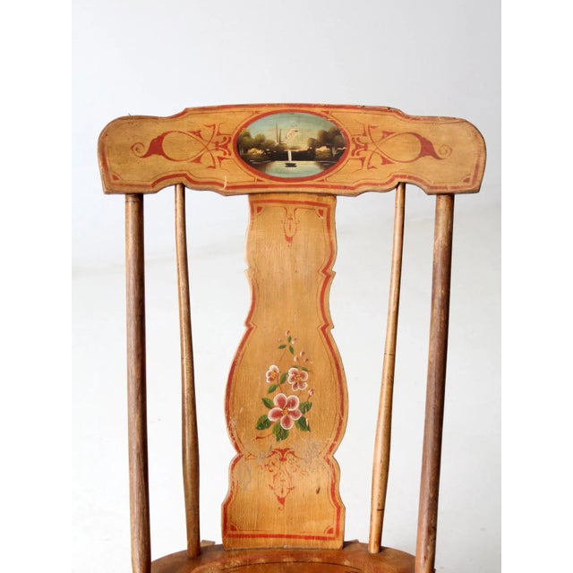 Antique Painted Rocking Chair For Sale - Image 6 of 13