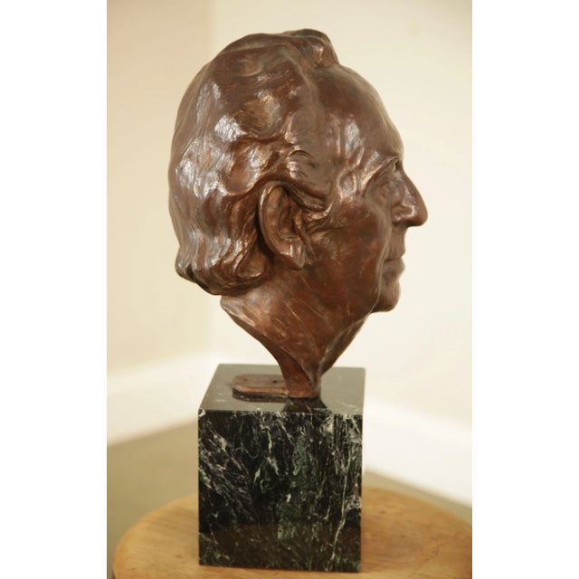 1980s Lawrence Ludtke 1980's Bronze Bust Portrait For Sale - Image 5 of 13