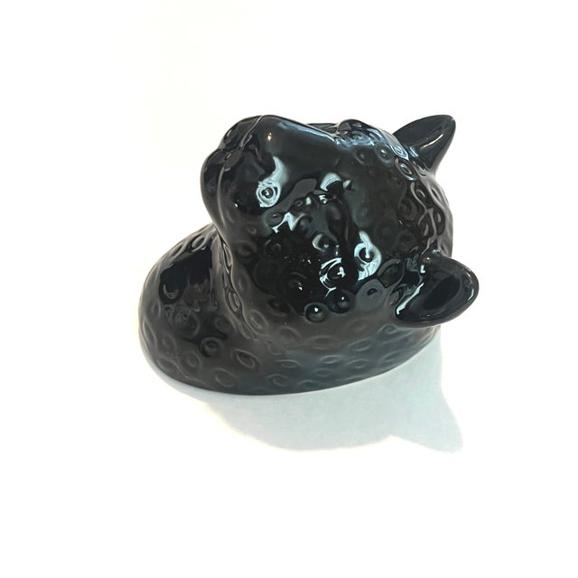 Vintage Rare Black Panther Wall Vase For Sale - Image 4 of 7