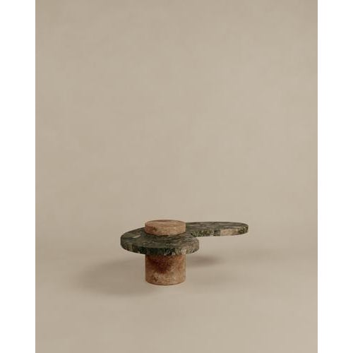 Green Organic Marble Magatama Coffee Tables by Esther Knopfler, Set of 3 For Sale - Image 8 of 14