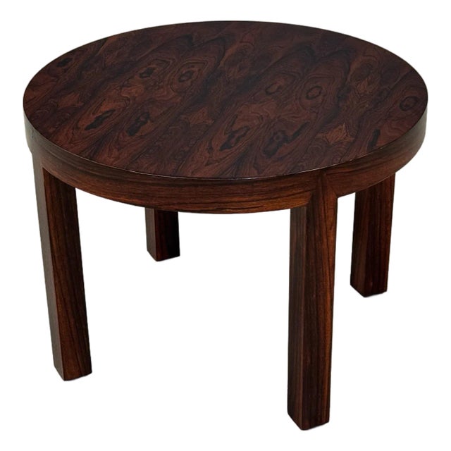 1950s Severin Hansen Danish Rosewood Round End Table For Sale