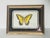Shabby Chic Vintage Butterfly Collage in Antique Brass Frame For Sale - Image 3 of 5