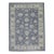Early 21st Century Gray & Blue Floral Design Handwoven Wool Turkish Oushak Rug 9' X 11'10" For Sale