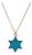Divine Shield Star of David Blue Enamel Necklace For Sale